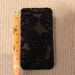 Hinged wallet in black velvet by Target